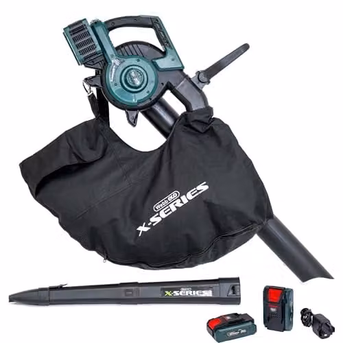 Webb 40V (2 x 20V) Blower and Vacuum in Green with 2 x 4Ah Rechargeable Batteries and Charger – 1
