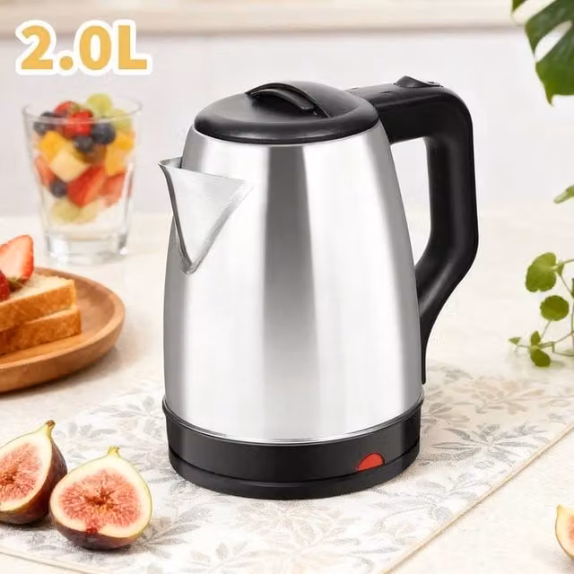 Pawnora 1800W Stainless Steel Electric Kettle, 2L, Silver