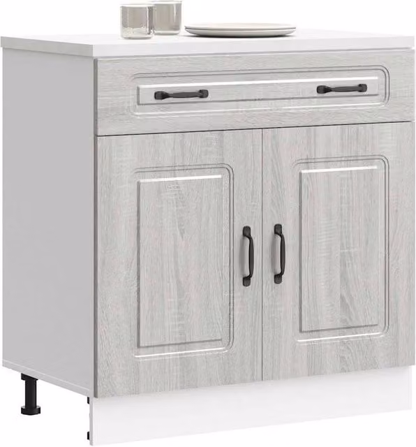 Berkfield Home Kalmar Grey Sonoma Kitchen Base Cabinet in Engineered Wood