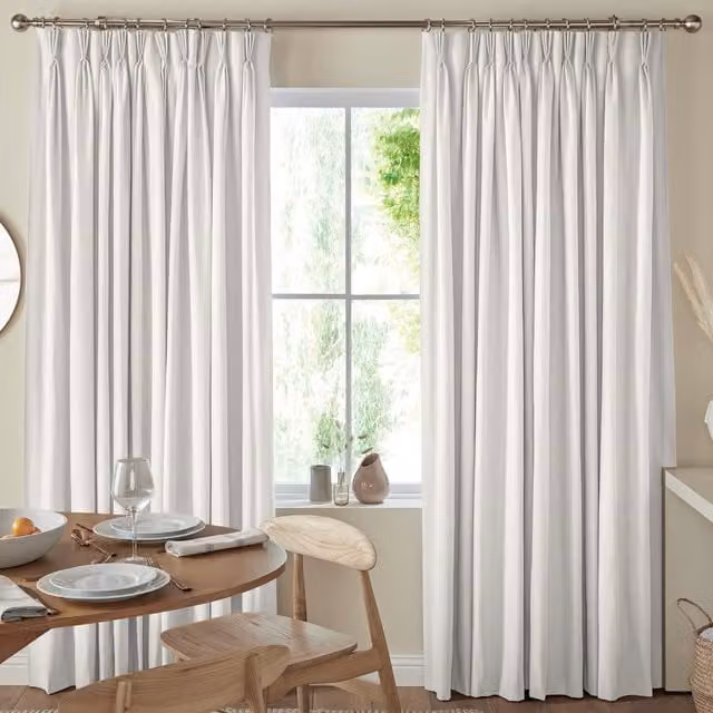 Terrys Manco Made To Measure Blackout Curtains in Bone Textured Stripe