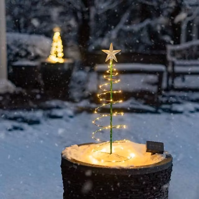 Leaper Solar LED Christmas Tree Outdoor Garden Decoration Lights in Multicolour with Dusk Sensor and IP65 Waterproof Rating – 1