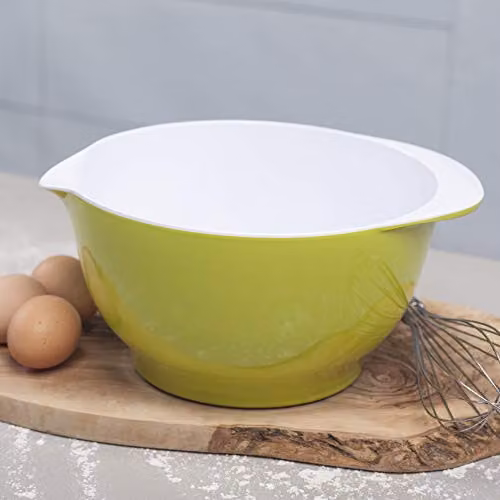 Zeal Melamine Non Slip Mixing Bowl with Pouring Spout, Green, 3 ltr, 20 cm – 2