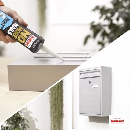 Unibond No More Nails Waterproof Instant Grab Mounting Adhesive Glue, 280ml White Cartridge – 3