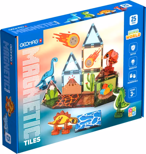 Geomag Connecting Tiles Multicolour and Green Figure Play World Set