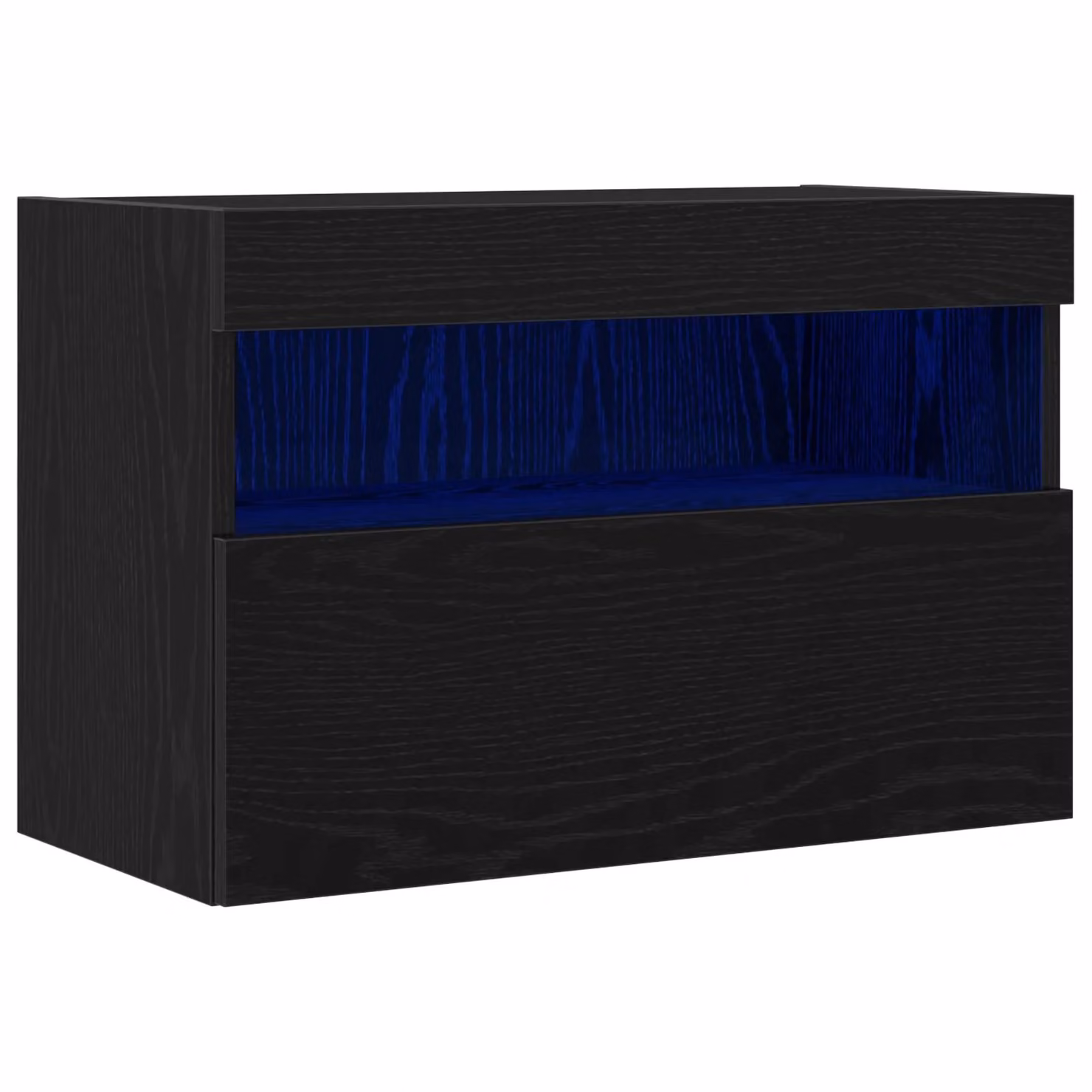 Berkfield Home Modern Wall Mounted TV Cabinet with LED Lights in Black Oak, W/D/H: 60 x 30 x 40 cm – 2