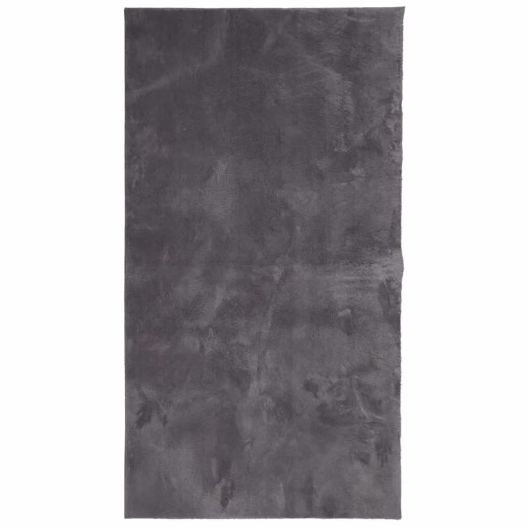 Berkfield Home Round Short Pile Soft and Washable Rug in Anthracite Black, Diameter: 80 cm