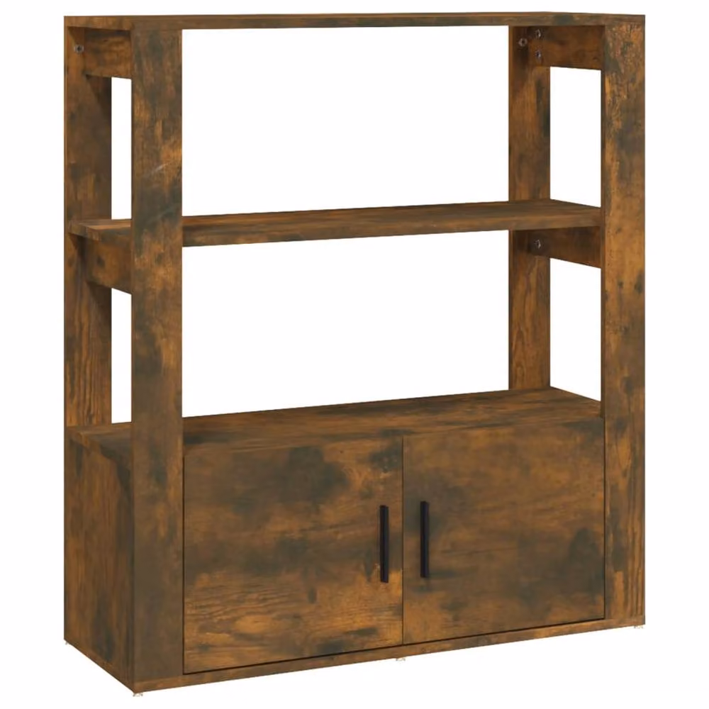 Berkfield Home Smoked Oak Sideboard in Brown, W/D/H: 80 x 30 x 90 cm – 2