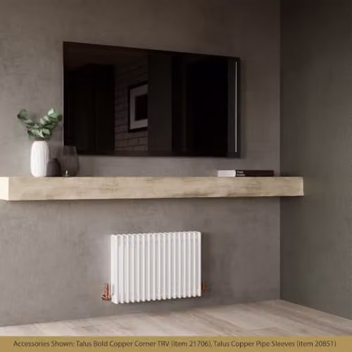 UK Radiators Alpha 3 Column Traditional Cast-Iron Style Steel Radiator in White, W: 777 mm, H: 500 mm – 2
