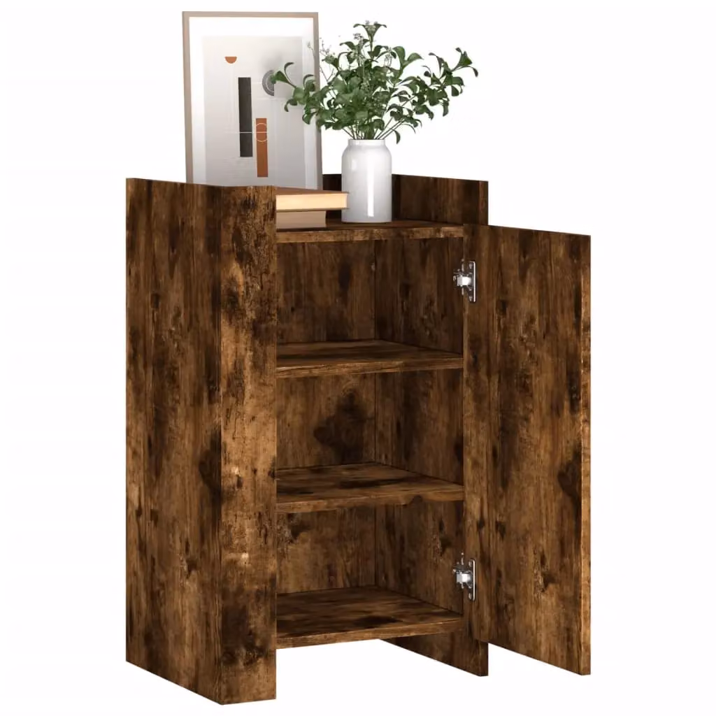 Berkfield Home Smoked Oak Sideboard in Brown, W/D/H: 45 x 35 x 75 cm – 3