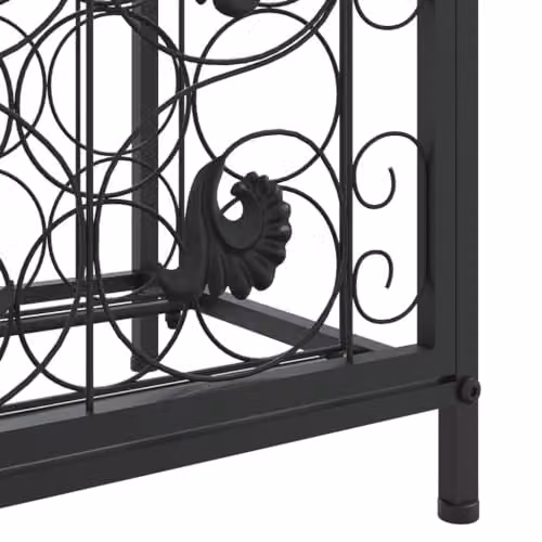 vidaXL Wrought Iron Wine Rack for 73 Bottles, Black, W/D/H: 45 x 36 x 200 cm – 3