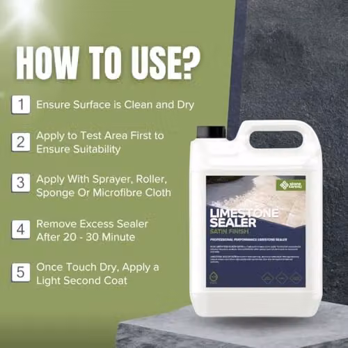 StoneCare4U Limestone Sealer Satin 25L Transparent Gloss Enhancement Exterior Natural Stone Sealant for Sandstone, Limestone and Slate – 3