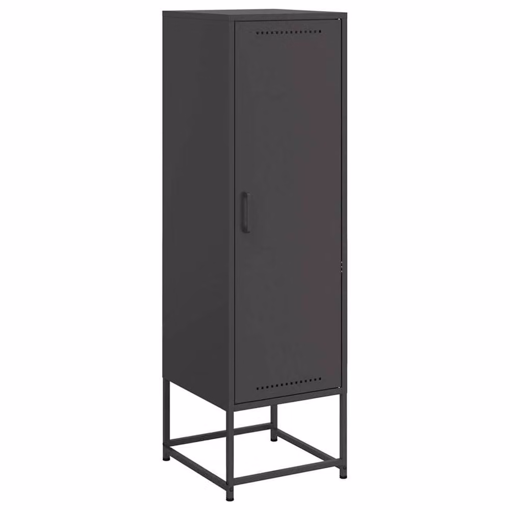 Berkfield Home Industrial Black Steel Highboard with Hinged Doors, W/D/H: 36 x 39 x 123 cm – 2