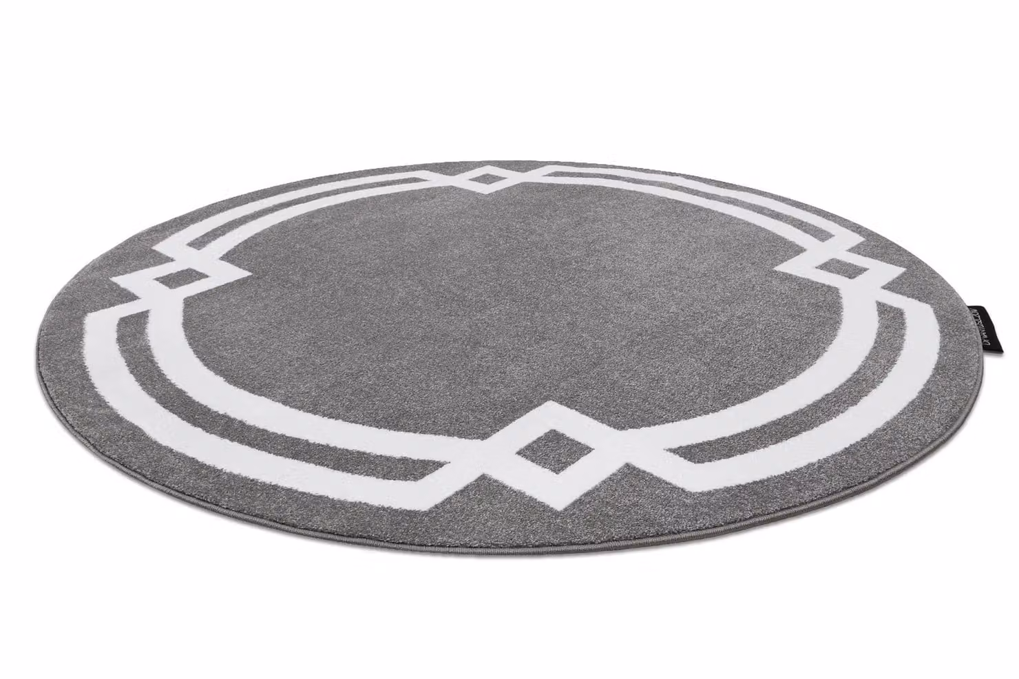 RugsX Hampton Geometric Round Rug in Grey, Diameter: 160 cm – 2
