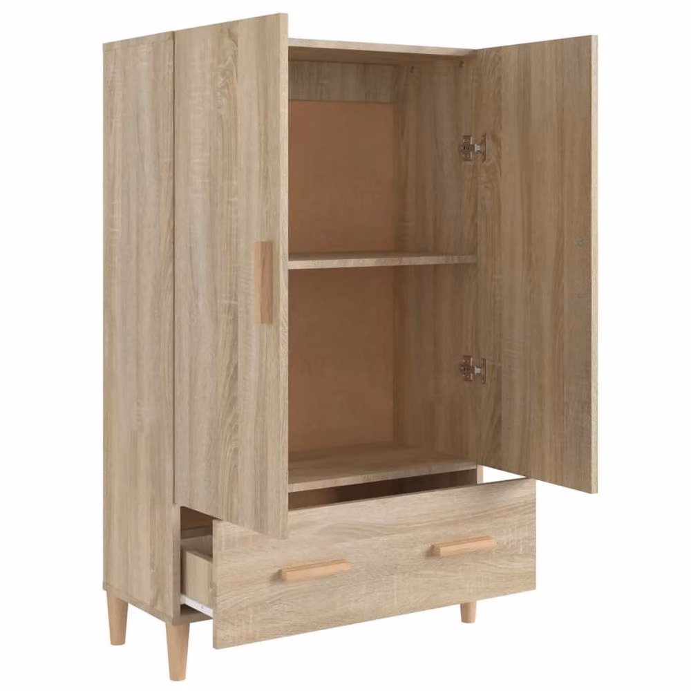 Berkfield Home Sonoma Oak Highboard in Light Beige, W/D/H: 70 x 31 x 115 cm – 2