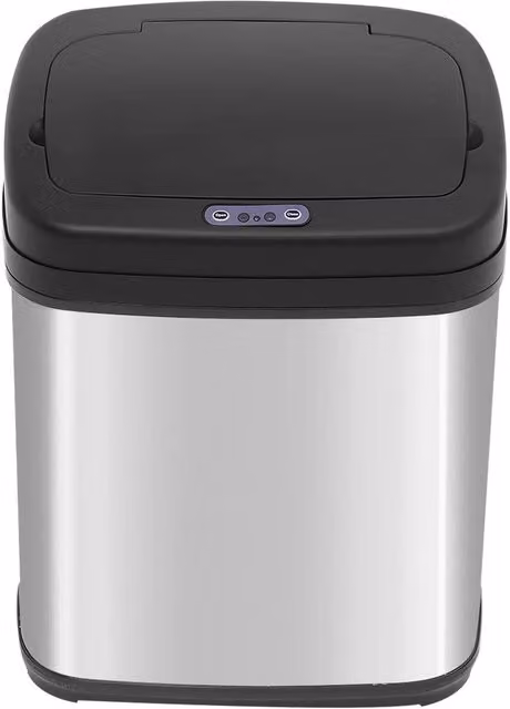 VOGREX 20L Stainless Steel Automatic Sensor Waste Bin in Silver – 1