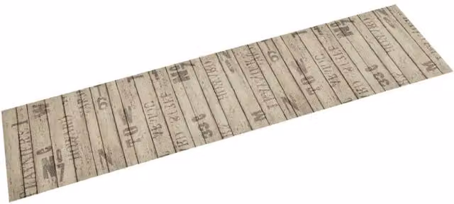 Berkfield Home Fence Washable Kitchen Rug in Taupe, W/D/H: 60 x 300 cm
