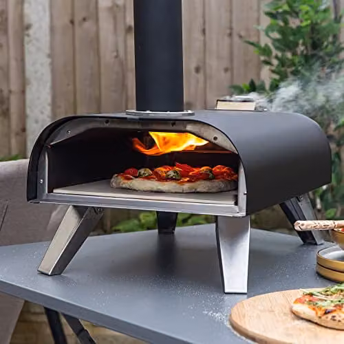 Zanussi ZPO1BPC Portable Wood Pellet Pizza Oven with Cover in Black or Grey – 6