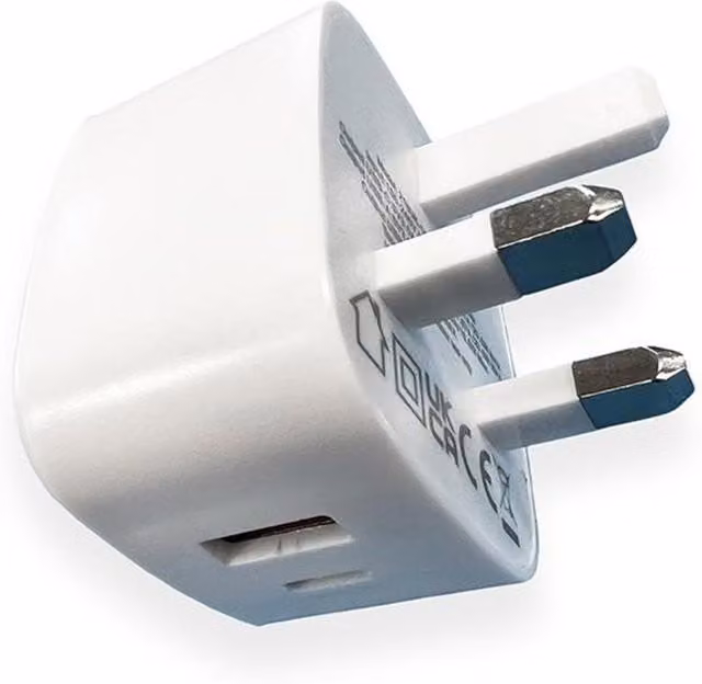 Dencon Fast Charge Plug with USB-A and USB-C, White