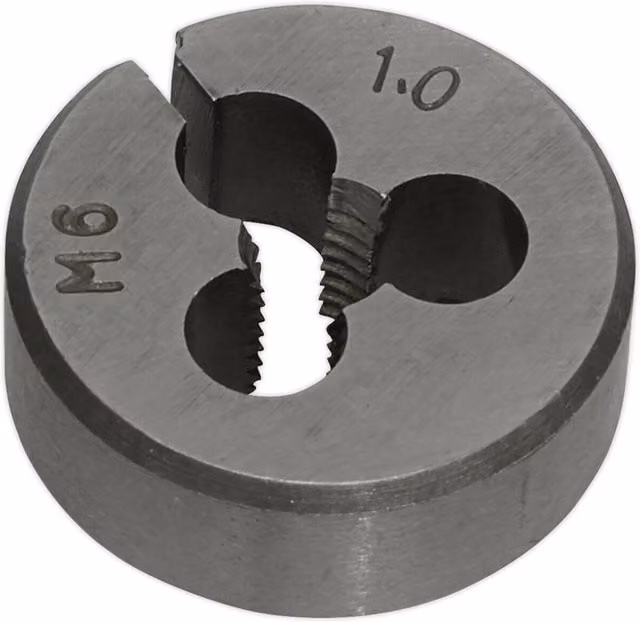 Loops M6 x 1mm Metric Split Die Steel Bar and Bolt Threading Bit with Case