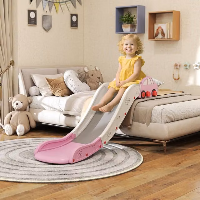 AIYAPLAY Kids Slide for Bed, Pink