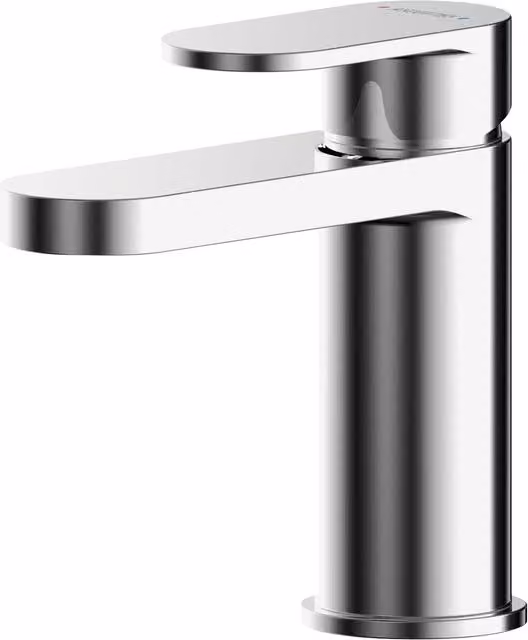 Balterley Current Round Mini Mono Basin Mixer Tap with Push Button Waste, Chrome – 1