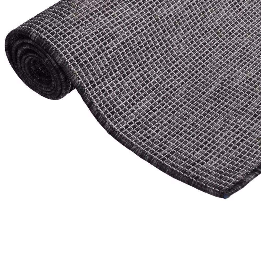 Berkfield Home Grey Outdoor Flatweave Rug, W: 200 cm, D: 280 cm – 1