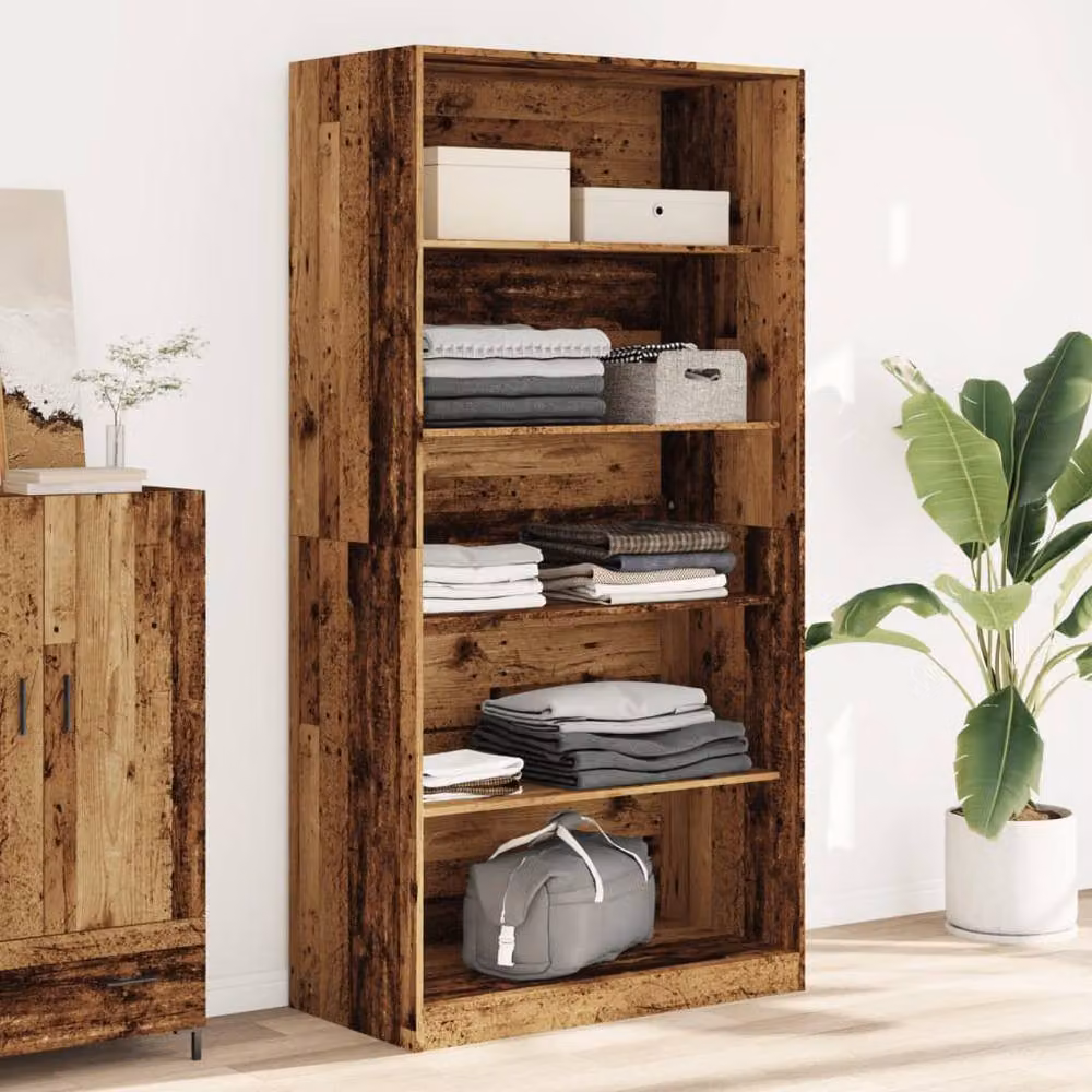 Berkfield Home Old Wood Wardrobe in Brown, W/D/H: 100 x 50 x 200 cm – 2