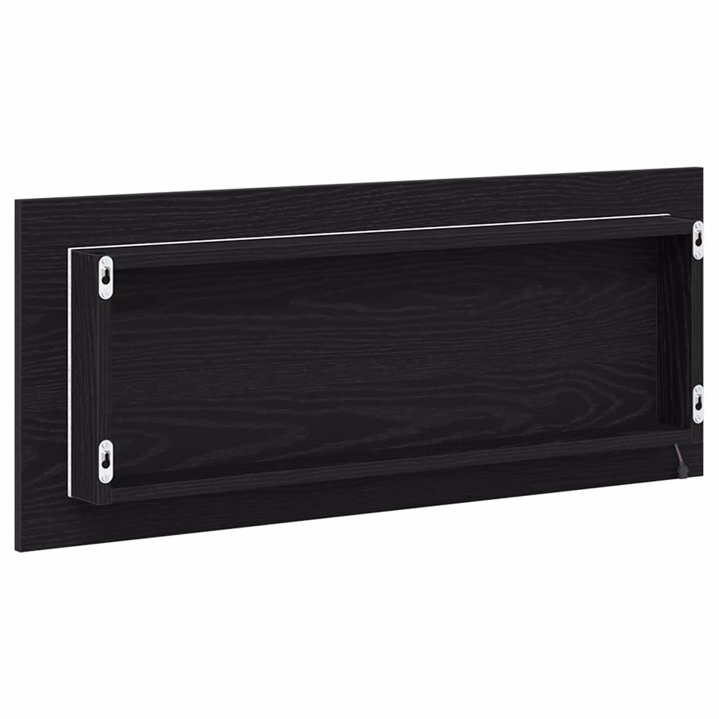 Berkfield Home Modern Rectangular LED Bathroom Wall Mirror in Black Oak, W: 120 cm, H: 50 cm, D: 1 cm – 4