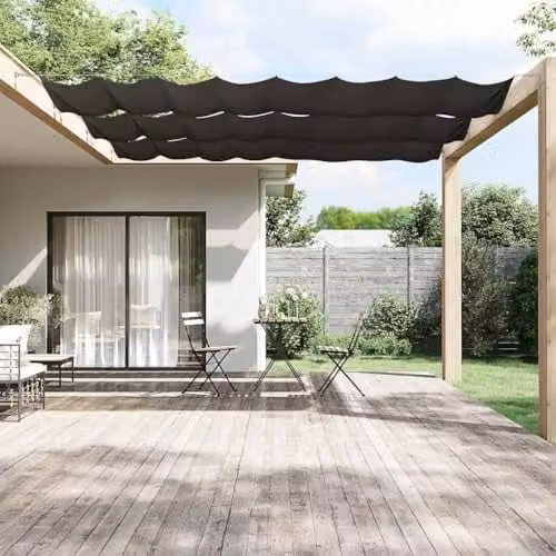 vidaXL Vertical Wall-Mounted Awning in Anthracite, W: 120 cm, H: 100 cm – 2