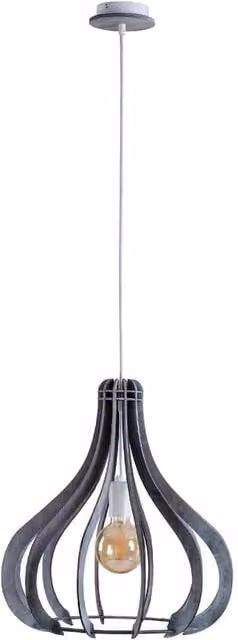 Netlighting Lavena Wire Frame Pendant Ceiling Light, Grey, Diameter: 43.5 cm, E27
