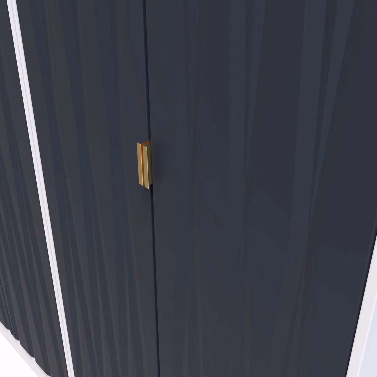 Ready Assembled 2 U Dallas Quad Wardrobe in Dark Blue and Gold – 3