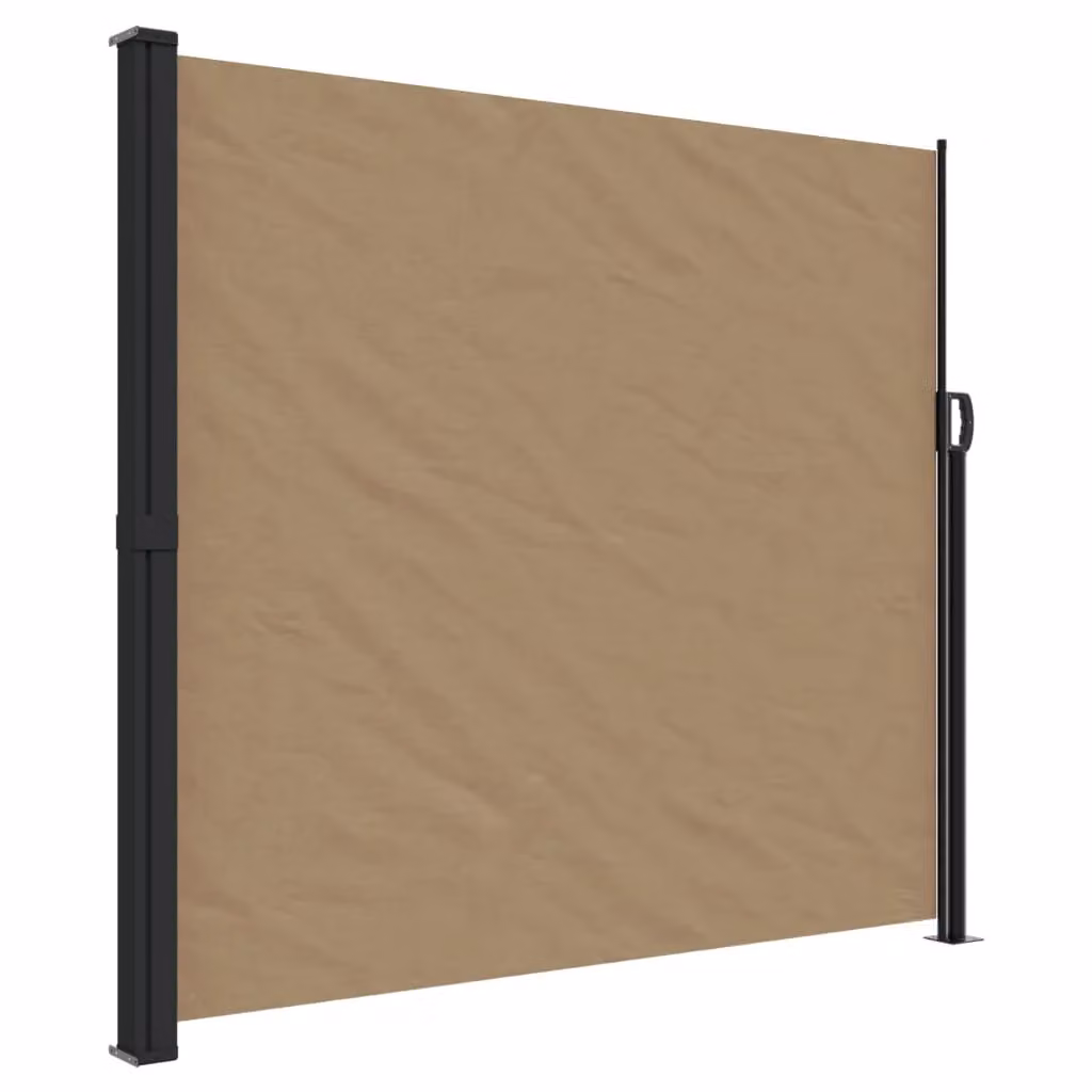 Berkfield Home Retractable Wall-Mounted Side Awning in Taupe, W/H: 600 x 180 cm – 2