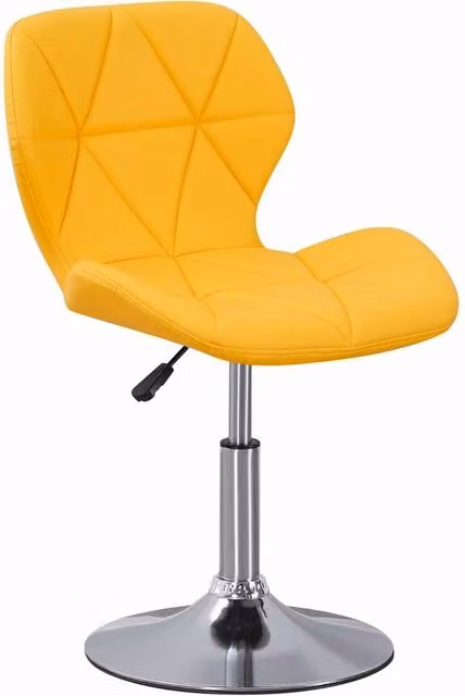 VOGREX Yellow PU Leather Swivel Task Chair for Home or Office