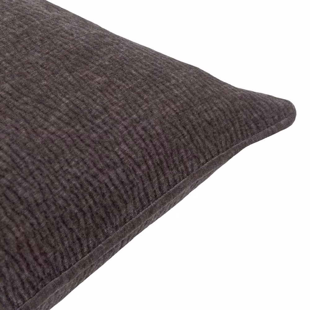 Yard Heath Grey Washed Velvet Square Cushion, W x D: 50 x 50 cm – 3