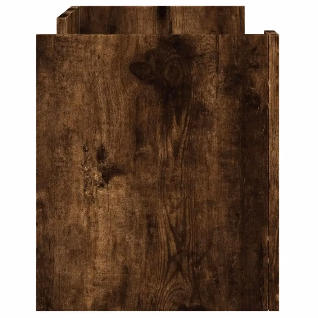 Berkfield Home Smoked Oak TV Cabinet in Brown, W/D/H: 80 x 35 x 40 cm – 3