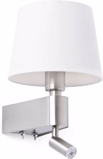 Faro Modern Adjustable LED Indoor Wall Reading Lamp in White