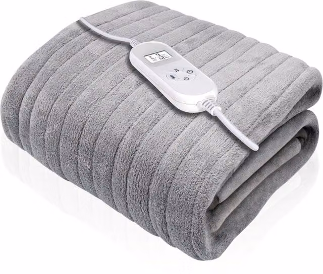 Dreamcatcher Silver Heated Electric Fleece Throw Blanket, W/D/H: 160 x 120 cm