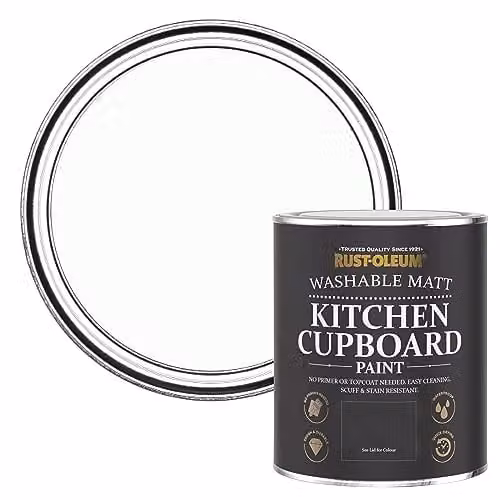 Rust-Oleum Moonstone Water-Based Kitchen Cupboard Paint in Matt Finish, 0.75 l