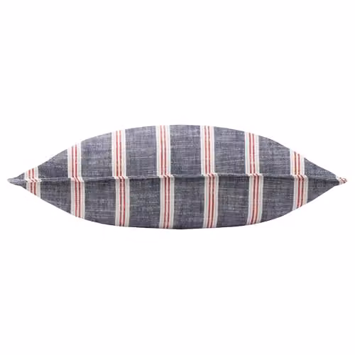 Wylder Abersoch Stripe Cotton Decorative Square Cushion in Multicolour Red and Blue, W/D/H: 50 x 50 x 50 cm – 2