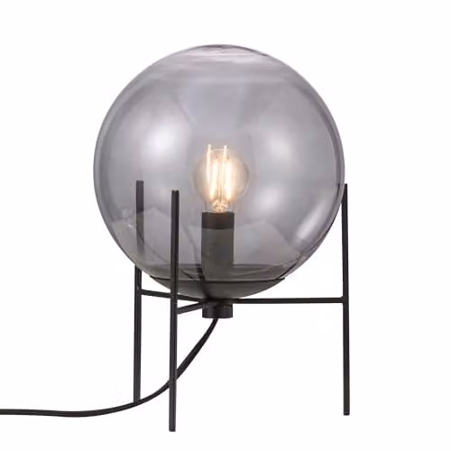 Nordlux Alton Table Lamp in Black Glass with E14 Socket, H 41 cm x W 24 cm x D 24 cm