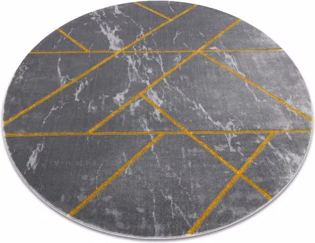 RugsX Emerald Round Grey Rug, Diameter: 160 cm