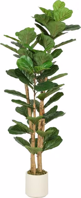 HOMCOM 150 cm Artificial Fiddle Leaf Fig Tree in Green