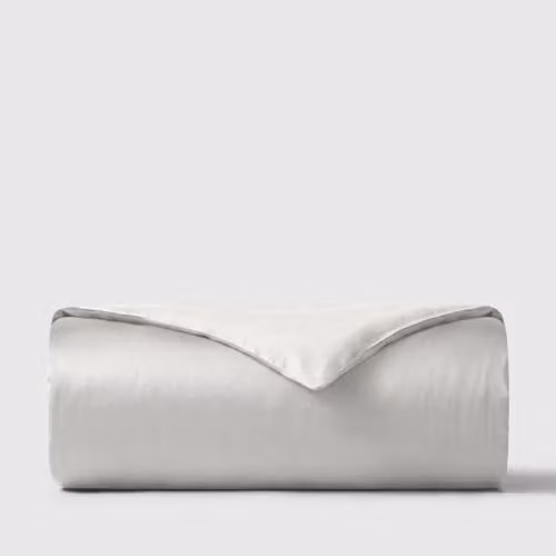 Bedable Grey Cotton Sateen Duvet Cover, 460 Thread Count, Single – 1