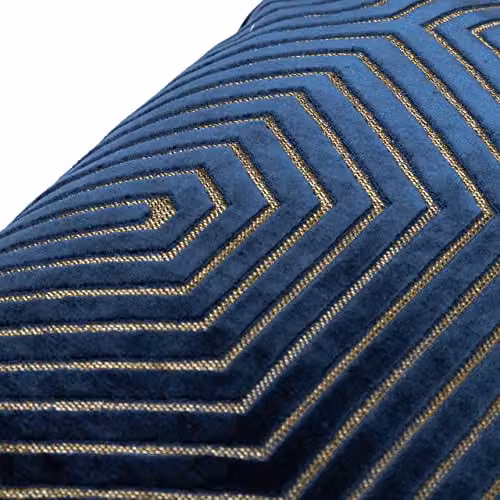 Paoletti Evoke Square Velvet Cushion in Blue, W/D/H: 45 x 45 x 45 cm – 3