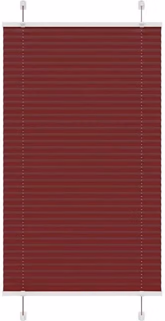 Berkfield Home Single Pleat Corded Blind in Bordeaux Red, W: 70 cm, H: 100 cm – 1