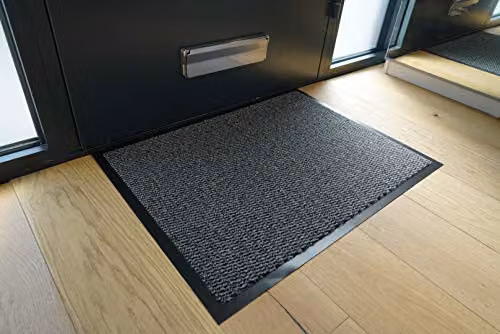 Desire Rugs Grey Dirt Repellent PVC Entrance Mat with Rubber Edge W: 40 cm, D: 60 cm, H: 0.3 cm – 2