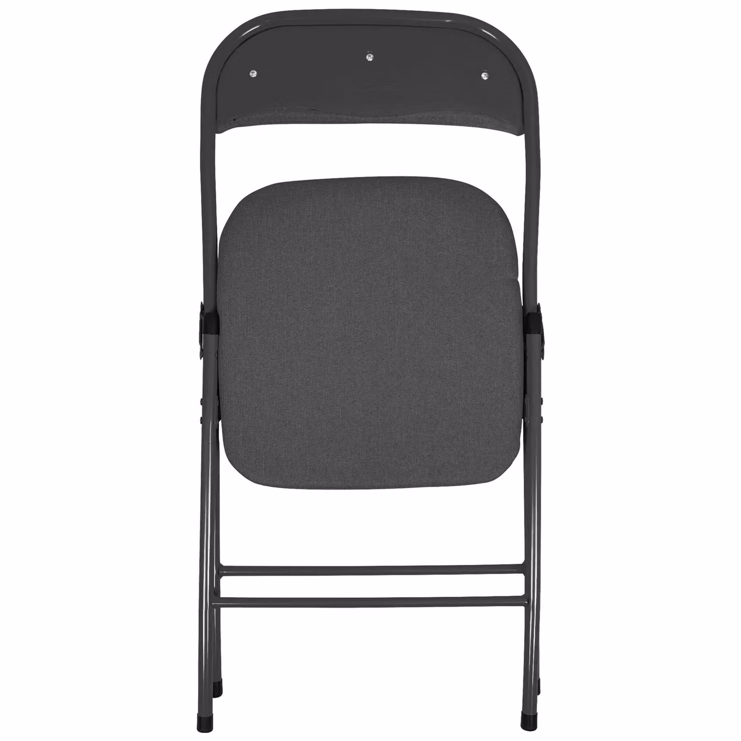 Harbour Housewares Pack of 4 Black Fabric Padded Metal Folding Chairs – 3