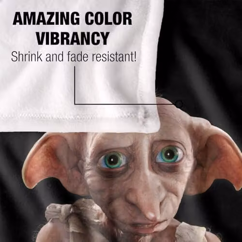 LOGOVISION Harry Potter Dobby The Elf Homage Super Soft Fleece Throw Blanket, Multicolour – 3