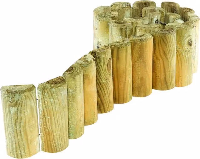 Rowlinson 6 inch Brown Wood Border Roll 1.8m