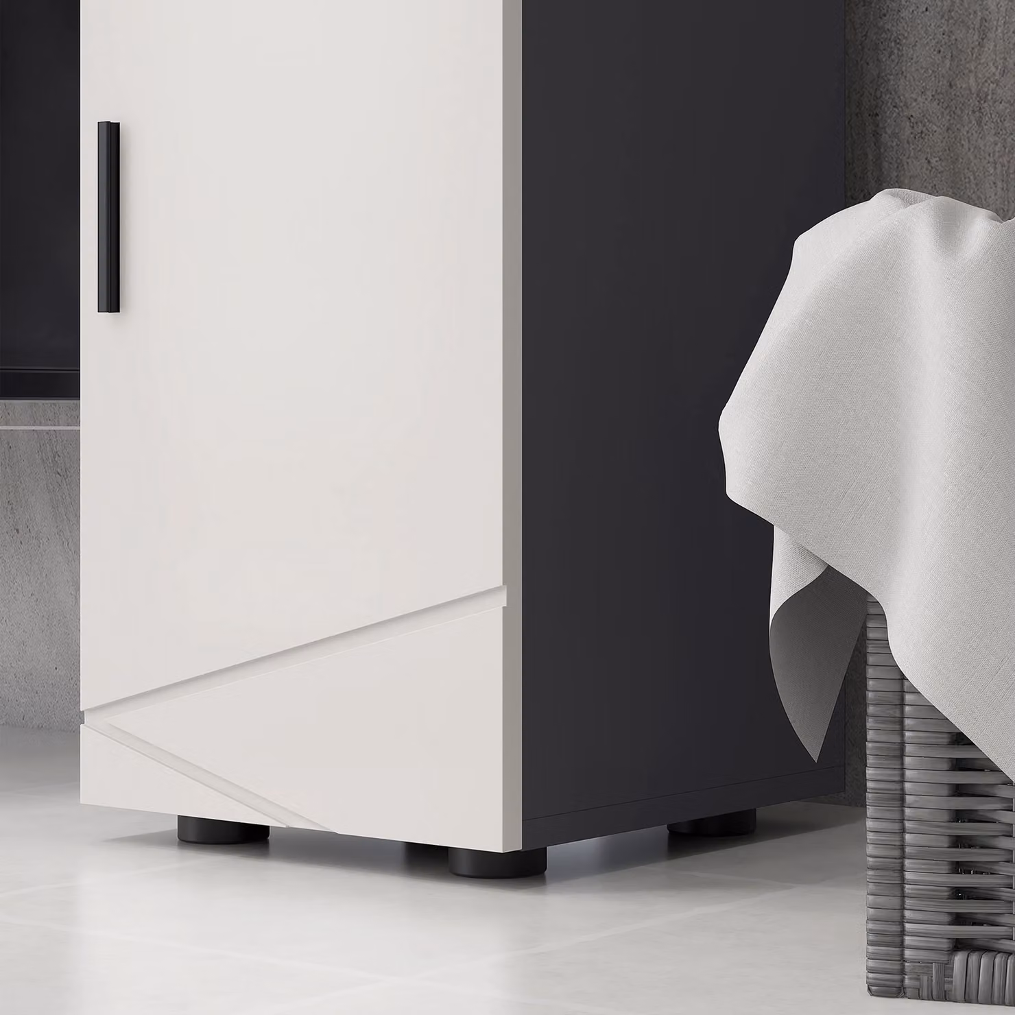 Kleankin Freestanding Modern Bathroom Storage Cabinet in Matt Grey with Soft-Close Hinged Doors and Internal Drawers – 8